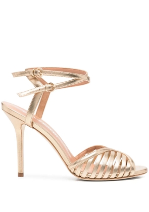 Lella Baldi 10mm metallic-effect sandals - Gold