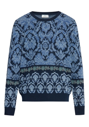 ETRO floral-pattern sweater - Blue
