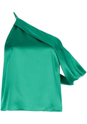 Michelle Mason draped cowl asymmetrical top - Green