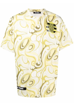Raf Simons abstract-print T-shirt - Yellow