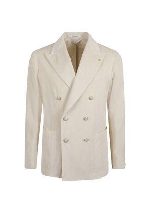 Tagliatore double-breasted corduroy blazer - Neutrals