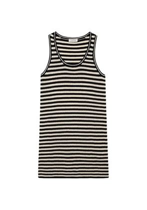 ANINE BING Arie striped mini dress - Black