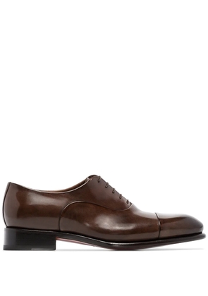 Santoni classic lace-up Oxford shoes - Brown