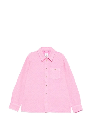 Casablanca logo-pattern denim shirt - Pink