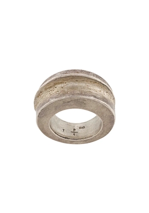 Parts of Four Foldform crescent ring - Silver
