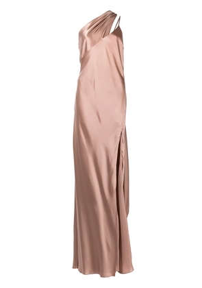 Michelle Mason draped-panel silk gown - Neutrals
