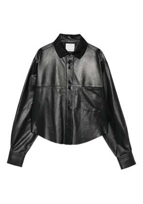 Forte Forte nappa leather pocket shirt - Black