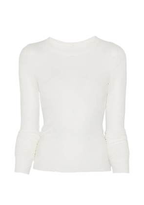 Rick Owens ribbed long-sleeve top - White