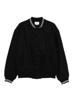 Maison Kitsuné ribbed-trim buttoned jacket - Black