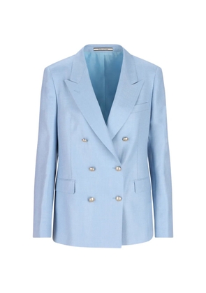 Tagliatore double-breasted flap-pockets blazer - Blue