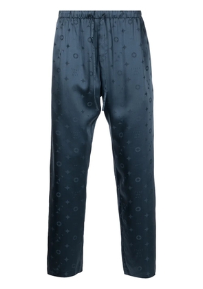 Fleur Du Mal jacquard silk pyjama bottoms - Blue
