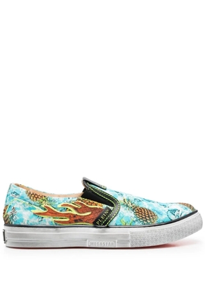 Philipp Plein Flame slip-on sneakers - Blue