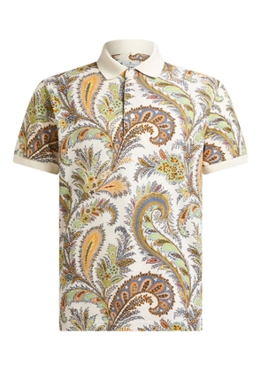 ETRO paisley-print cotton polo shirt - White