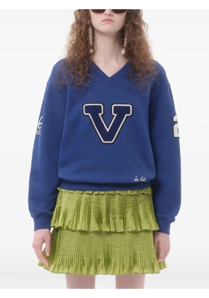 Valentino Garavani embroidered cotton sweater - Blue