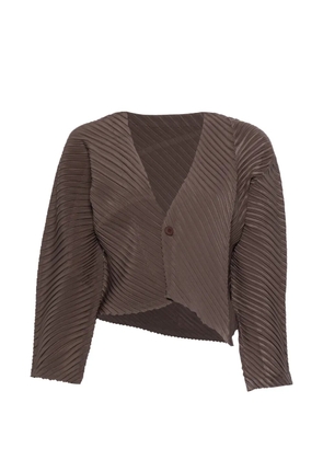 Issey Miyake pleated blouse - Brown