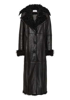 Philipp Plein Skull & Bones shearling coat - Black