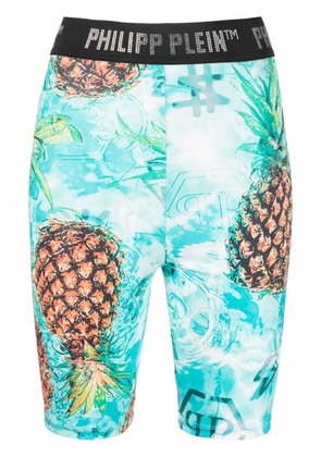 Philipp Plein Pineapple Stones Stones cycling shorts - Blue