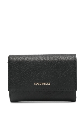 Coccinelle medium Metallic Soft leather wallet - Black
