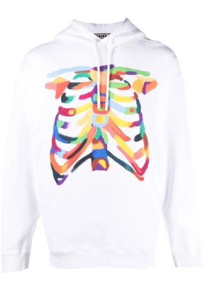 COUNTY OF MILAN graphic-print cotton hoodie - White