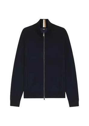 BOSS zip-up cotton cardigan - Blue