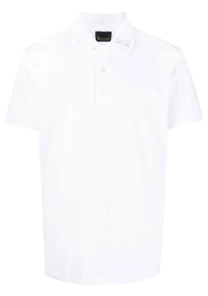 Billionaire embroidered-logo cotton polo shirt - White