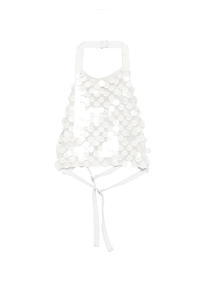 P.A.R.O.S.H. sequin-appliqué top - White