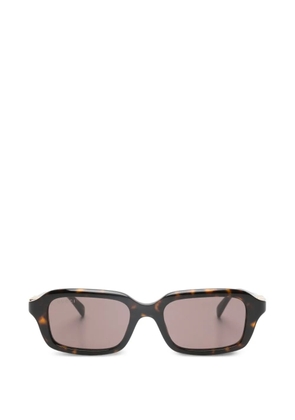 Gucci Eyewear rectangle logo sunglasses - Brown