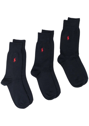 Polo Ralph Lauren logo-embroidered socks - Blue