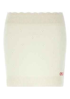 Chloé jacquard-logo knitted mini skirt - Neutrals