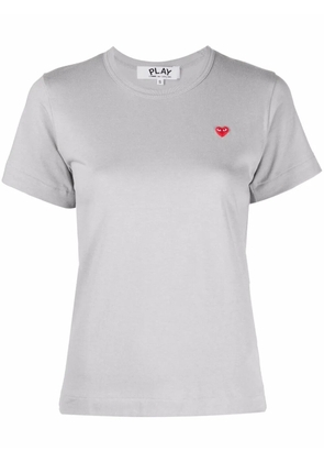 Comme Des Garçons Play cotton embroidered-logo T-shirt - Grey