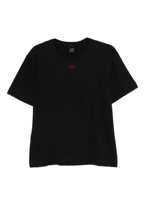 PINKO heart-detail T-shirt - Black