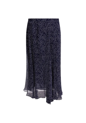 MARANT ÉTOILE Lycia asymmetric patterned midi skirt - Blue