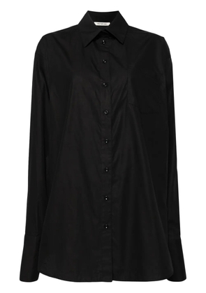 Peter Do side-stripe cotton shirt - Black