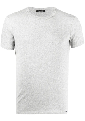TOM FORD logo patch crew neck T-shirt - Grey