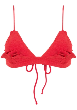 Clube Bossa Winni ruffle-embellished bikini top - Red