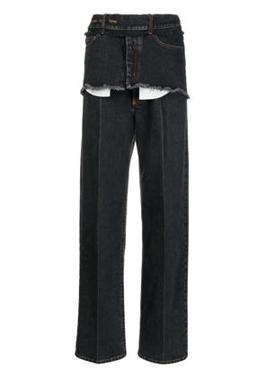 MERYLL ROGGE disconnected raw-cut jeans - Black