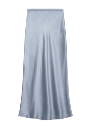 ANINE BING Bar bias-cut silk skirt - Grey