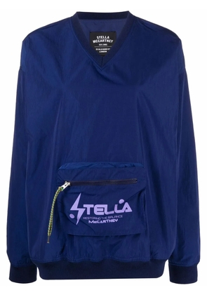 Stella McCartney V-neck pouch pocket sweatshirt - Blue