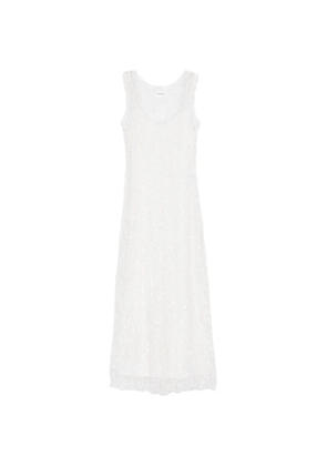 P.A.R.O.S.H. Noodles lace trim dress - White