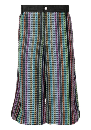 Marine Serre knee-length Bermuda shorts - Black