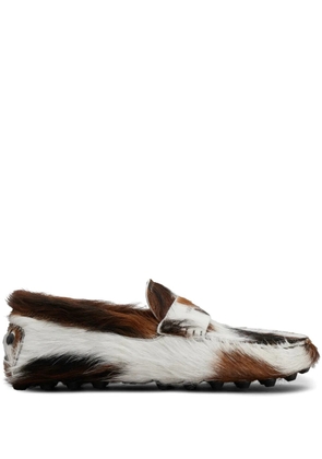 Tod's multi-colour calf-hair loafers - White