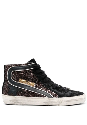 Golden Goose Slide glitter high-top sneakers - Black