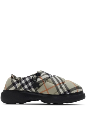 Burberry check pattern pillow mules - Neutrals