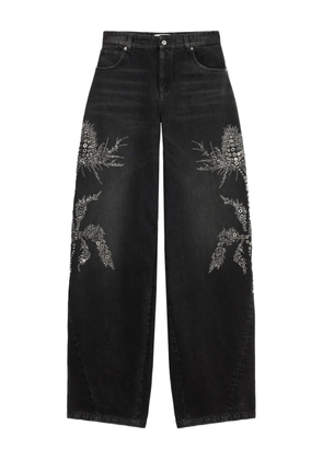 Blumarine embellished wide-leg trousers - Black