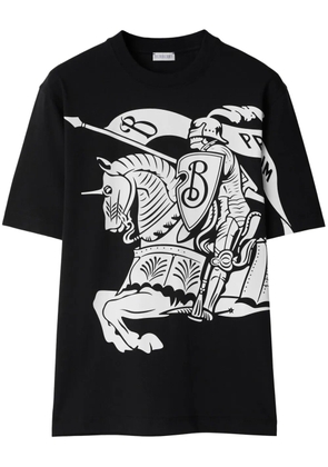 Burberry Equestrian Knight-print cotton T-shirt - Black
