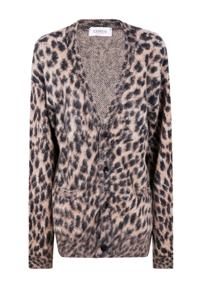 Laneus leopard-print button-up cardigan - Neutrals