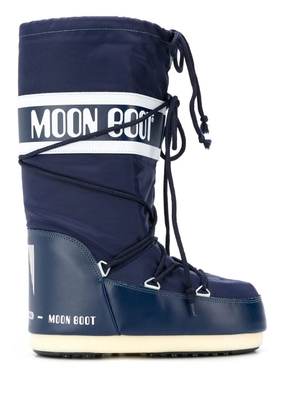 Moon Boot logo drawstring boots - Blue