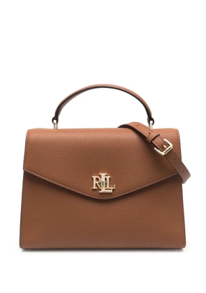 Lauren Ralph Lauren medium logo-plaque satchel - Brown