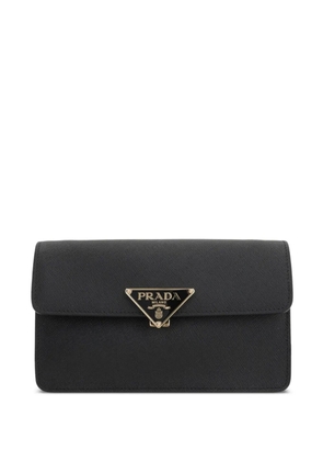 Prada Saffiano leather triangle-logo mini bag - Black