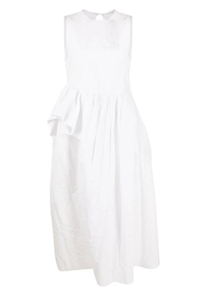 Cecilie Bahnsen Ditte checked floral midi dress - White